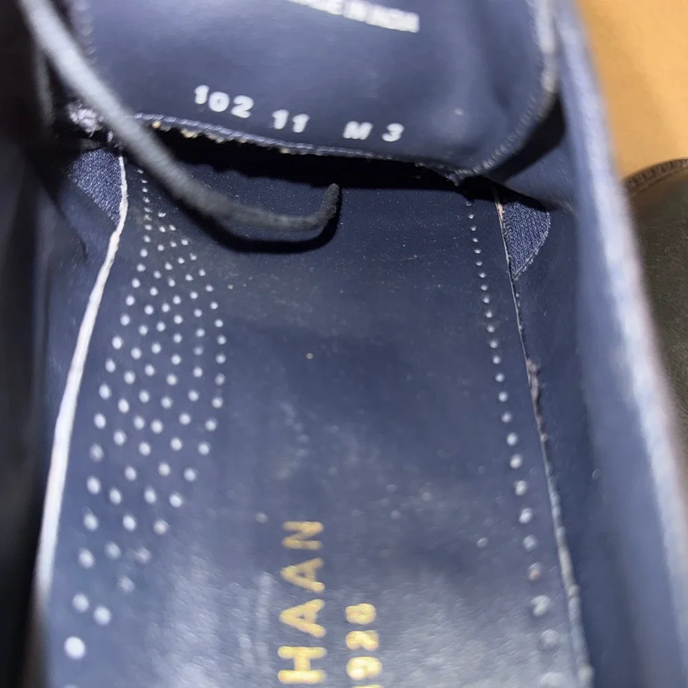 Cole Haan Grand O's Mens 11 Leather Derby Dress Shoes Lace Up Plain Toe Blk